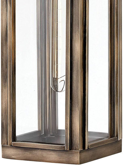Hinkley Sag Harbor Large Wall Mount Lantern - Heritage Collection, 1-Light, Traditional, Aluminum, Clear Glass - Burnished Bronze Finish
