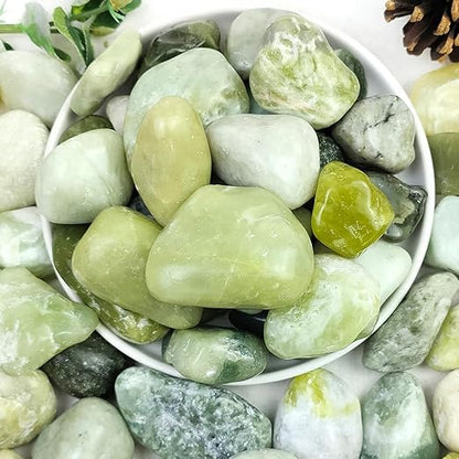 YISZM 10lbs Jade River Rocks, 2-3 Inch Natural Pebbles for Indoor Plants, High Polished Decorative Stones Vase Filler Fish Tank Aquariums Landscaping Garden Outdoor and Indoor DIY