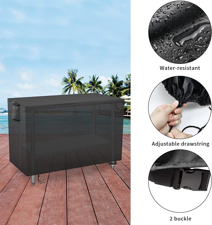 Outdoor Prep Table Cover 36 Inch,Waterproof Fadeproof UV Resistant Patio Stainless Steel Metal BBQ Table Cover All Season Protection for Outdoor Table - 36 x 24 x 35 Inch