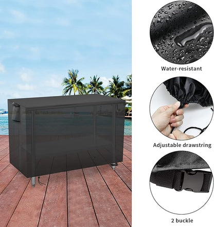 Outdoor Prep Table Cover 36 Inch,Waterproof Fadeproof UV Resistant Patio Stainless Steel Metal BBQ Table Cover All Season Protection for Outdoor Table - 36 x 24 x 35 Inch