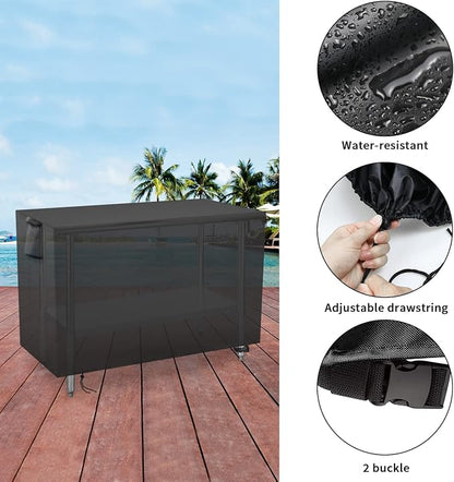 Outdoor Prep Table Cover 30 Inch, Waterproof Fadeproof UV Resistant Patio Stainless Steel Metal BBQ Table Cover All Season Protection for Outdoor Table -30 x 30 x 34 Inch