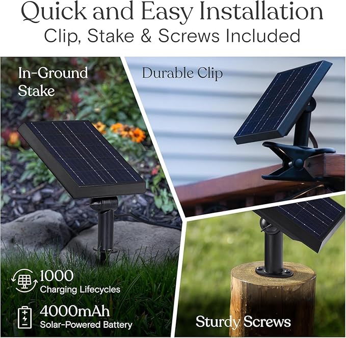 Brightech Ambience Pro Solar Powered Outdoor String Lights - Commercial Grade Patio Lights with 48 Ft Edison Bulbs - Shatterproof LED Solar Lights for - 1W LED, Warm White Light