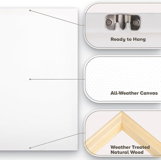 Outdoor Canvas Art - Michael David Ward 'River Rocks' Wall Art for Outdoor Spaces, Patios, or Gardens by Trademark Fine Art
