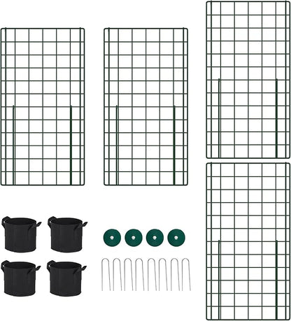 Cucumber Trellis for Garden - 4 Pack, 48" L x 24" W Garden Trellis for Climbing Plants Outdoor with Support Structures, A Frame Trellis for Climbing Vegetables Peas, Vine, Bean
