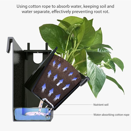 ciciglow Vertical Garden Planter, Hanging Planters for Indoor Outdoor Plants Wall Planter Boxs Vertical Garden Hanging Plant Holder for Railing, Balcony, Fence (Green Black)