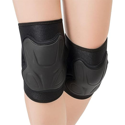 Work Knee Pads for Kneeling Men & Women, Safety Soft Cushioned knee Pad with Non-Slip Straps and Heavy Duty Cap, Perfect for Flooring, Carpeting, Floor Installation, Industrial Workers for Adult, Black XL (1 Pair)