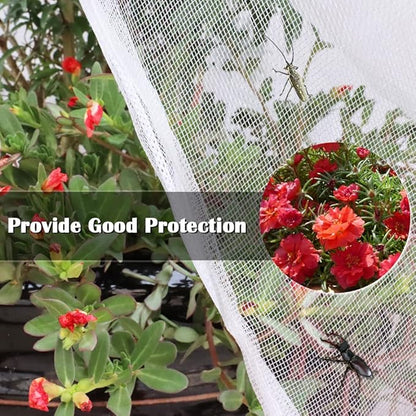Fruit Tree Netting Covers with Zipper to Protect from Squirrels and Birds Large Netting for Fruit Trees Net Protection, White, 10' x 13', 1 Pack
