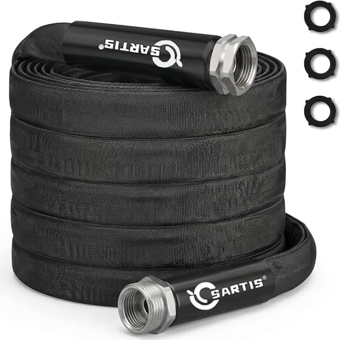 Garden Hose 50 ft x 5/8 in, Ultra-Light, All-Weather Water Hose, Leak-Free Connections,High Pressure Abrasion-Resistant Eco-Friendly.