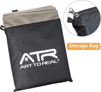 ATR ART TO REAL Outdoor Protective Covers Patio Chair Covers 600D Oxford Fabric Weatherproof Wicker/Rattan Chair Covers (Khaki)
