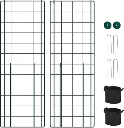 Cucumber Trellis for Garden - 2 Pack, 48" L x 16" W Garden Trellis for Climbing Plants Outdoor with Support Structures, A Frame Trellis for Climbing Vegetables Peas, Vine, Bean
