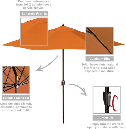California Umbrella 9' Rd Sunbrella Aluminum Patio Umbrella