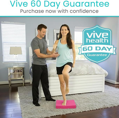 Vive Balance Pad - Foam Large Yoga Mat Trainer for Physical Therapy, Stability Workout, Knee and Ankle Exercise, Strength Training, Rehab - Chair Cushion for Adults, Kids, and Travel