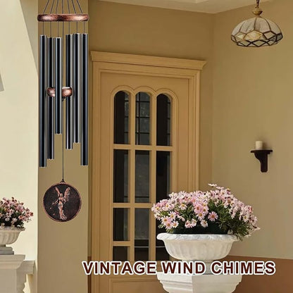 Wind Chimes for Outside, Vintage Angel Deep Tone Wind Chime Outdoor Clearance, Memorial/Festivals/Birthday Gift for Mom Dad Women Grandma, Home Garden Patio Decor (34" Angel)