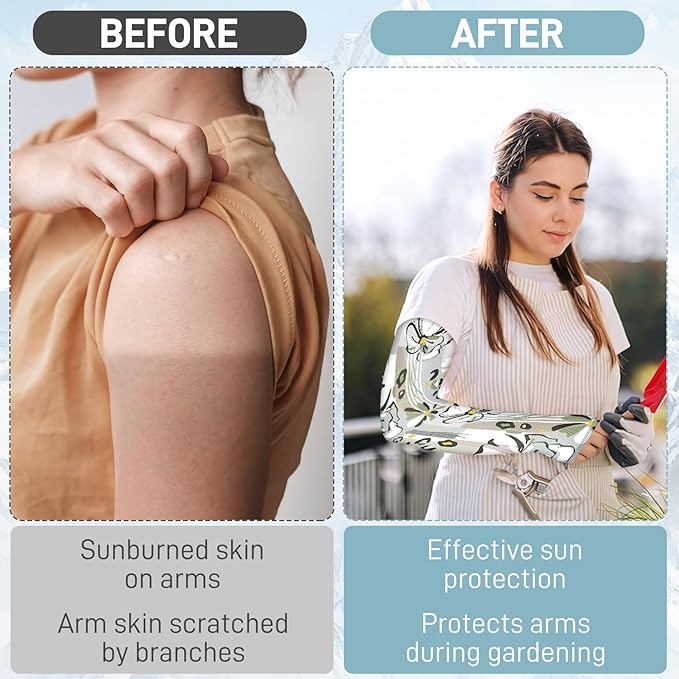Gardening Sleeves for Women Farm Sun Protection Thorn Proof Cooling Arm Sleeves to Cover Arms for Garden Sports