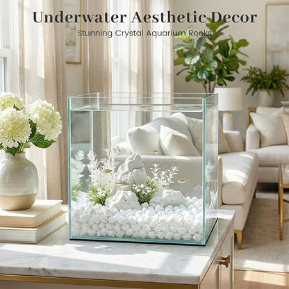 DomeStar 150PCS Fake Ice, White Acrylic Fake Diamonds Vase Filler Plastic Gems Crushed Ice Rocks for Home Table Decorations