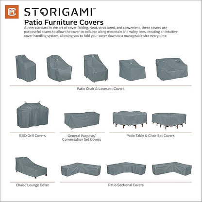 Classic Accessories Storigami Easy Fold Water-Resistant 58 Inch BBQ Grill Cover, Charcoal Black