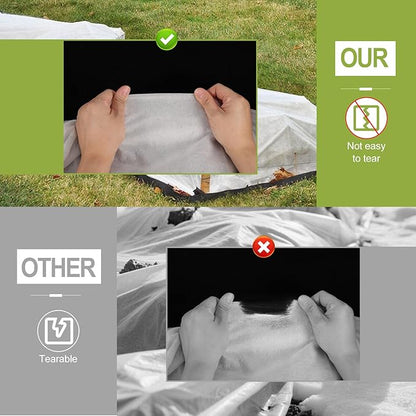 Plant Covers Freeze Protection, 10X40FT Reusable Thickened Winter Floating Row Covers, Frost Cloth Blanket Shade Cloth Garden Fabric Plant Cover for Raised Beds Vegetables Insect Winter Frost