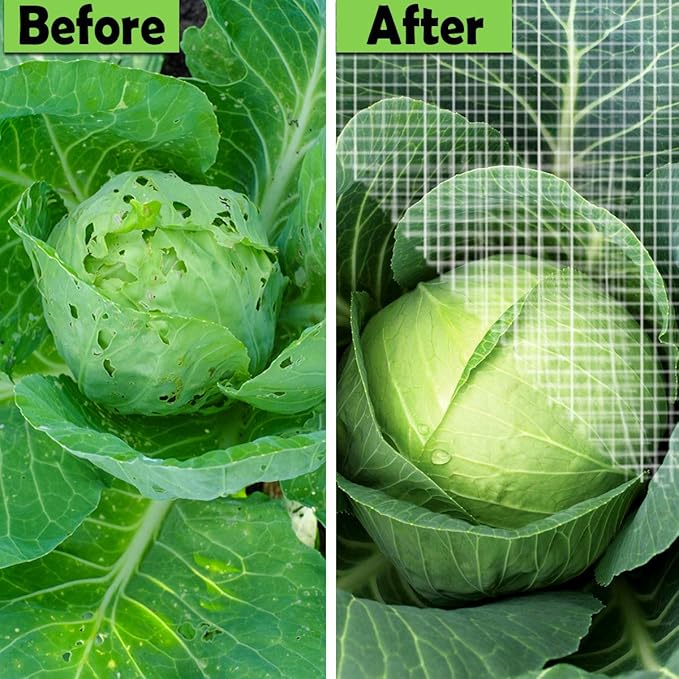 Garden Netting, Pest Barrier Plant Covers 10x50Ft Net Ultra Fine Mesh Protection Netting for Vegetable Fruits Flowers Crops Greenhouse Row Cover Raised Bed Insect Barrier Screen Protection Net Cover