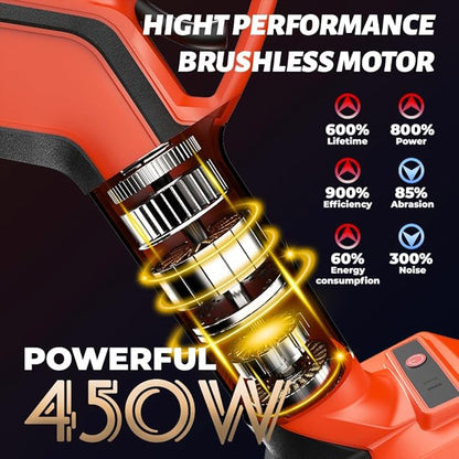 Upgraded Cordless Electric Pruning Shears with LCD Display, Battery Powered Garden Shears with Brushless Motor, 2 Rechargeable Batteries, 2.1 Inch Cutting for Trees, Shrubs, and Yard Trimming