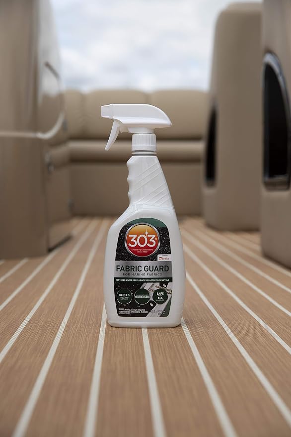 303 Marine Fabric Guard for Boat Covers & Canvas, 16 oz | Restores water and stain resistance on boat covers, canvas, and marine fabrics.