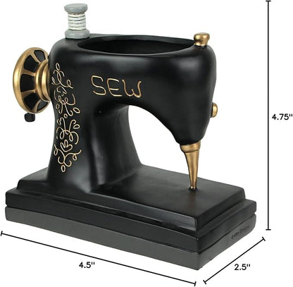 Allen Designs Vintage Stitch Resin Baby Sewing Machine Mini Succulent Planter Flower Pot Decor