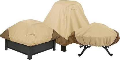 Classic Accessories Veranda Water-Resistant 40 Inch Square Fire Pit Cover, Outdoor Firepit Cover