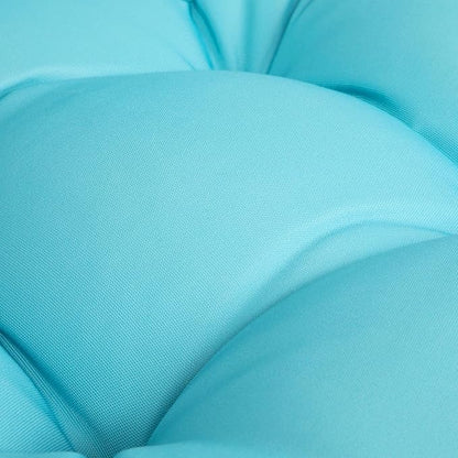 ARTPLAN Outdoor Chair Cushions,Set of 4,19"x19"x4" Patio Seat Pad Cushions with Ties,Wicker Tufed Outdoor Cushions for Patio Furniture,Sky Blue