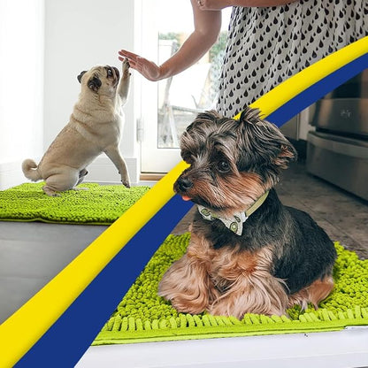 Muddy Mat® | Super Water Absorbent Door Mat Indoor, Microfiber Quick Dry Chenille Entryway Rug,Slip Resistant Front Door Mat,Indoor Mats for Entryway,Machine Washable Pet Rug, Spring Green 30" x 60"