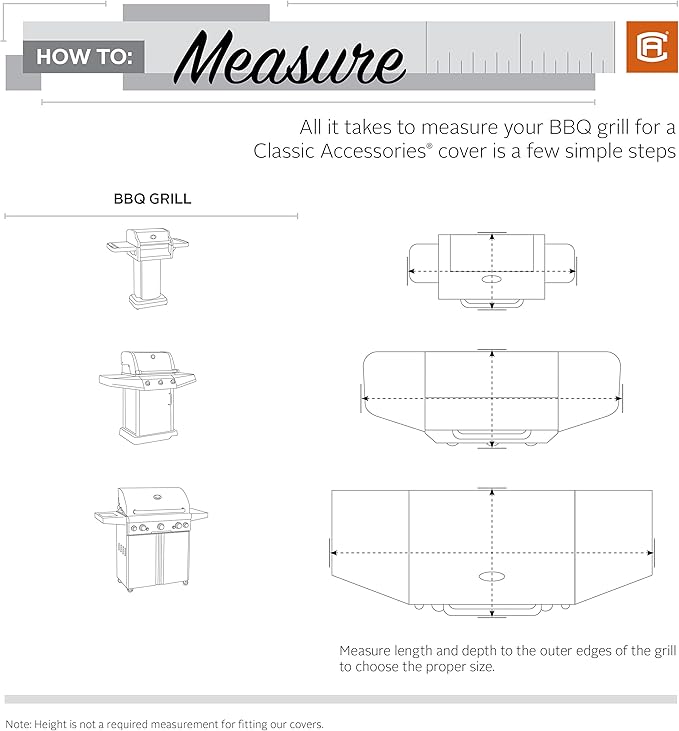 Classic Accessories Veranda Water-Resistant 43.5 Inch BBQ Grill Cover