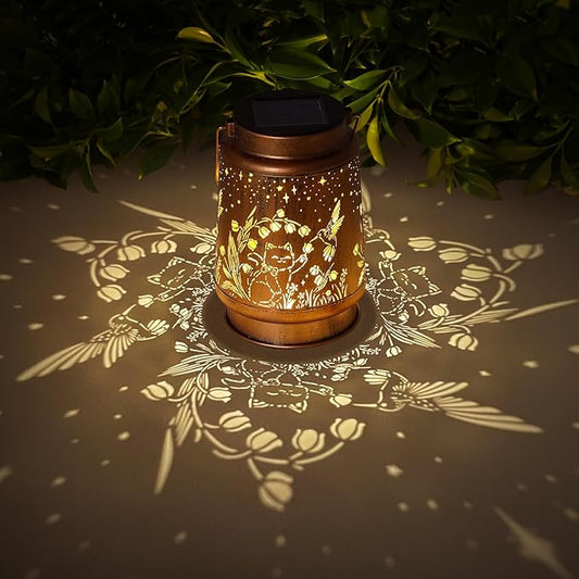 Cats Hummingbird Solar Lanterns Outdoor Waterproof Garden Decor Mothers Day Gifts for Mom Women Birthday Gifts Ideas Metal Bird Decorative LED for Patio Landscape Walkway Terrace Balcony Lawn Yard