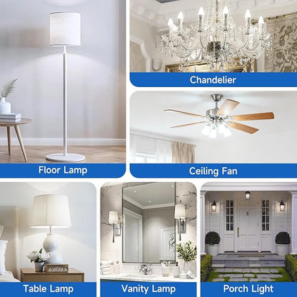 SHINESTAR E12 LED Candelabra Light Bulbs 40 Watt Equivalent, 5000K Daylight White 470 Lumen Chandelier Bulb, 6W B11 Candle Small Base Ceiling Fan Light Bulbs, Non-Dimmable, Pack of 6