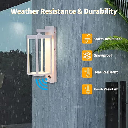 2 Pack Outdoor Wall Light Fixtures, Motion Sensor Outdoor Lights, Exterior Waterproof Wall Lanterns, Waterproof Motion Lights for Outside Front Door Patio Garage