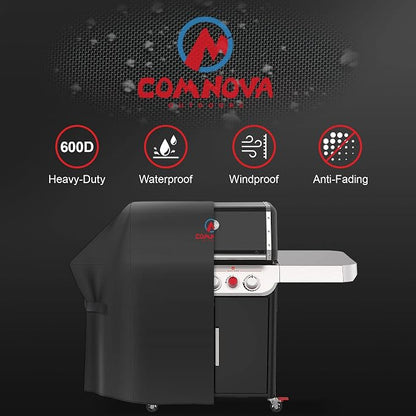 Comnova Grill Cover 65 Inch - 7131 BBQ Cover for Weber Genesis 400 Series and 4 Burner Gas Grill, 600D Heavy Duty & Waterproof for E435, E410, E440 (Not Fit 2022 E-435)