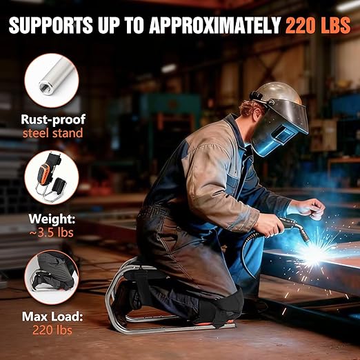 Knee Pads for Work With Seat- Upgraded Knee Pads with Detachable Seat - Adjustable Ergonomic Kneeler & Seat for Gardening, Construction, Flooring, Cleaning - Knee and Ankle Support for Men and Women