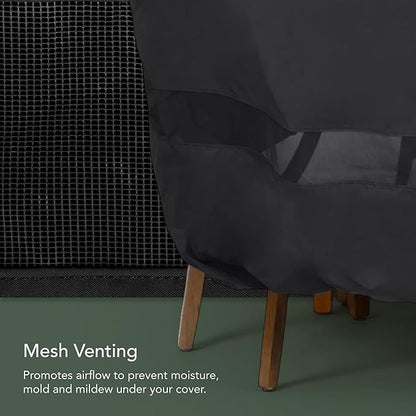 Covermates Grill Cover - Weather Resistant Outdoor Cover, Heavy Duty BBQ Covers for Large Outdoor Kitchen, Classic 12-Guage Vinyl, 57 Inch, Black