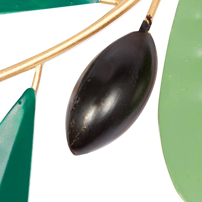 Deco 79 Metal Leaf Wall Decor, 46" x 2" x 16", Green