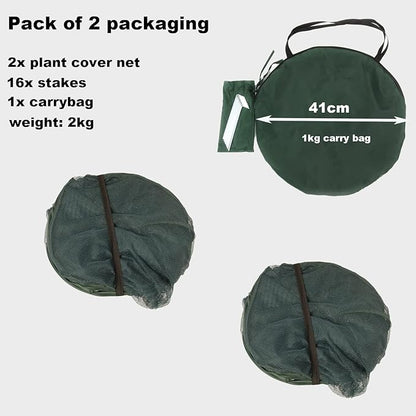 Pop up Gardening Net Cover,36x36x39 inch Pack of 3 Pest Guard Cover for Vegetables Fruits Durable Plant Gardening Net Pop-Up Chicken Pen for Small Animals Outdoor Run and Pet Enclosure