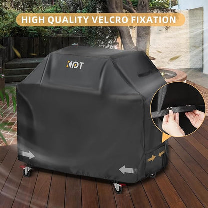 KPT 57 Inch Grill Cover for Outdoor Grill - Heavy Duty Waterproof 420D BBQ Cover with Hook, Air Vent, Buckle - Gas Grill Cover, UV & Fade Resistant, BBQ Grill Cover for Weber, Nexgrill, Char Broil