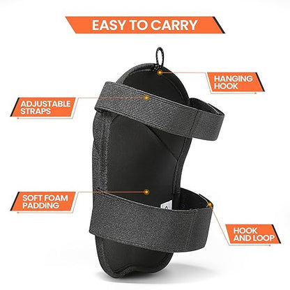 Professional Knee Pads with Adjustable Straps, Kneepad Heavy Duty Foam Padding, Black