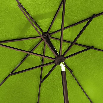 EliteShade USA 10-Year-Non-Fading 9Ft Market Umbrella Patio Umbrella Outdoor Table Umbrella with Ventilation, Macaw Green