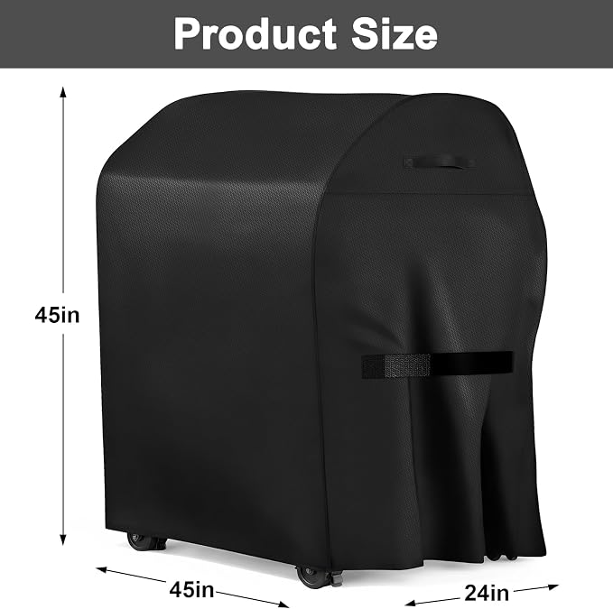 Grill Cover, 45-inch Heavy Duty Oxford Outside Waterproof Grill Covers, Dust-Proof Windproof UV Resistant BBQ Gas Cover Fit Most Brands Char Broil, Weber, Brinkmann, Holland