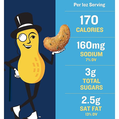 PLANTERS Cashews Rosemary & Sea Salt, Party Snacks, 5 Oz Bag (Pack of 2)