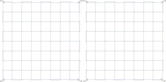 iPower 4' x 4' Grow Room Trellis Netting for 59"x59" Room, Heavy-Duty Elastic Plant Net with Hooks, Flexible Hydroponics Support for Climbing Plants, Vegetables, Fruits, Flowers, Vines (Pack of 2)