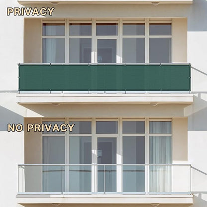 SUNLAX Custom Size 3'x18' Dark Green Fence Covering Privacy Screen Windscreen with Bindings & Grommets, Heavy Duty for Commercial and Residential, 90% Blockage, Cable Zip Ties Included -Available