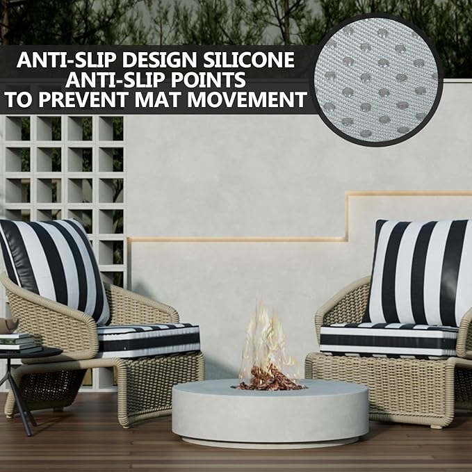 22" x 22" x 6" Outdoor Deep Seat Cushions Set - 2 Set Waterproof & Fade Resistant Patio Furniture Replacement Cushions, Non-Slip Outdoor Cushions Fit Loveseats, Couches, Chairs, and Sofas.