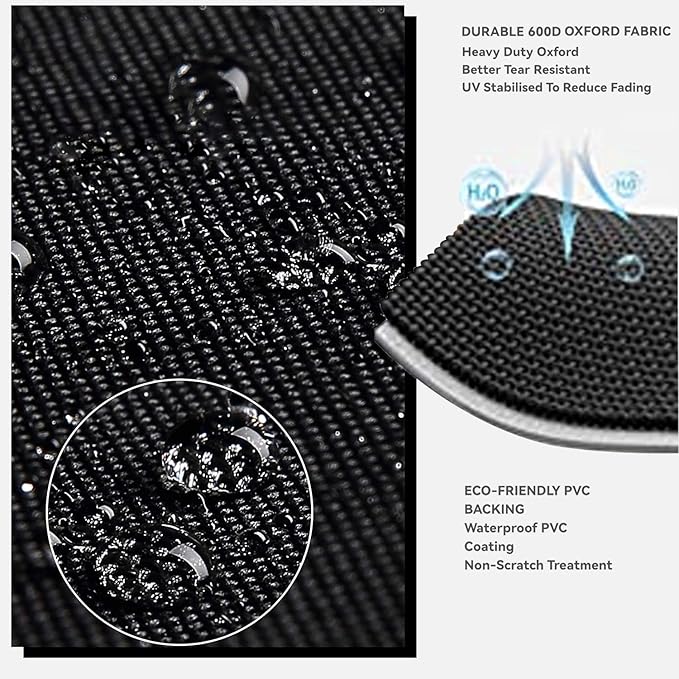 Outdoor Prep Table Cover - Heavy Duty Waterproof Cover for Outdoor Stainless Steel Table,Black