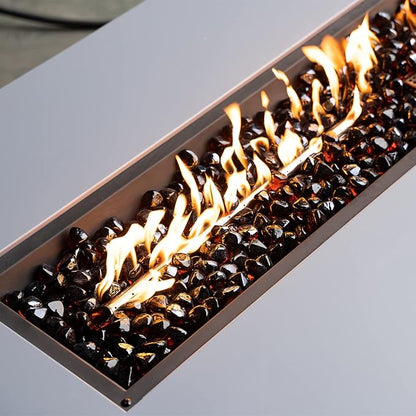 Mr. Fireglass 10 Pounds Diamond Fire Glass, 1 inch High Luster Reflective Fire Pit Glass Rocks for Propane & Natural Gas Fire Pits Fireplace & Lanscape, Amber