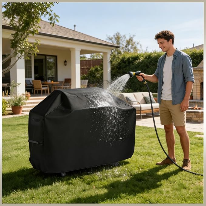 66 inch Grill Cover Fits for Kenmore 6-Burner Propane Gas Grills PG-A40611S0L PG-40611S0L, Heavy Duty Waterproof BBQ Cover for PG-40603-L, Weatherproof & UV Resistant Outdoor Grill Protector