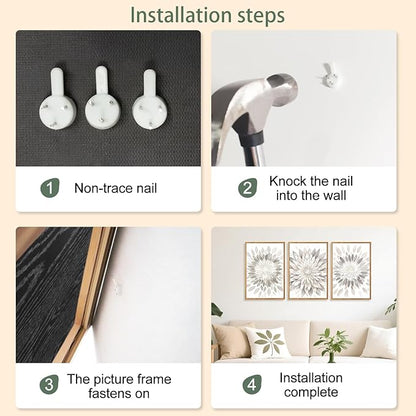 CHDITB Modern Floral Burst Framed Canvas Wall Art Set, Nature Flower Petal Wall Decor, Neutral Beige and Gray Botanical Painting, Contemporary Art Prints for Living Room Bedroom Office-16 x24 x3