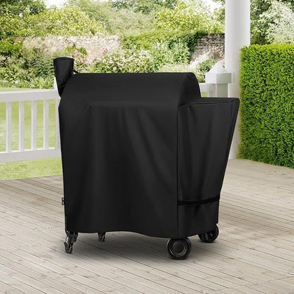 Unicook Pellet Smoker Cover for Traeger Pro 780 Series, Heavy Duty Waterproof Full Length BBQ Smoker Grill Cover, Outdoor Weather Resistant Barbecue Ptrotection, Black
